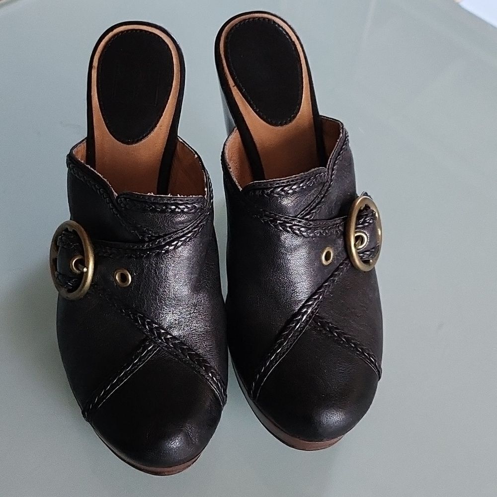 Frye Leather Donna Mule Clogs Boho Hippie Retro 70's Size‎ 10